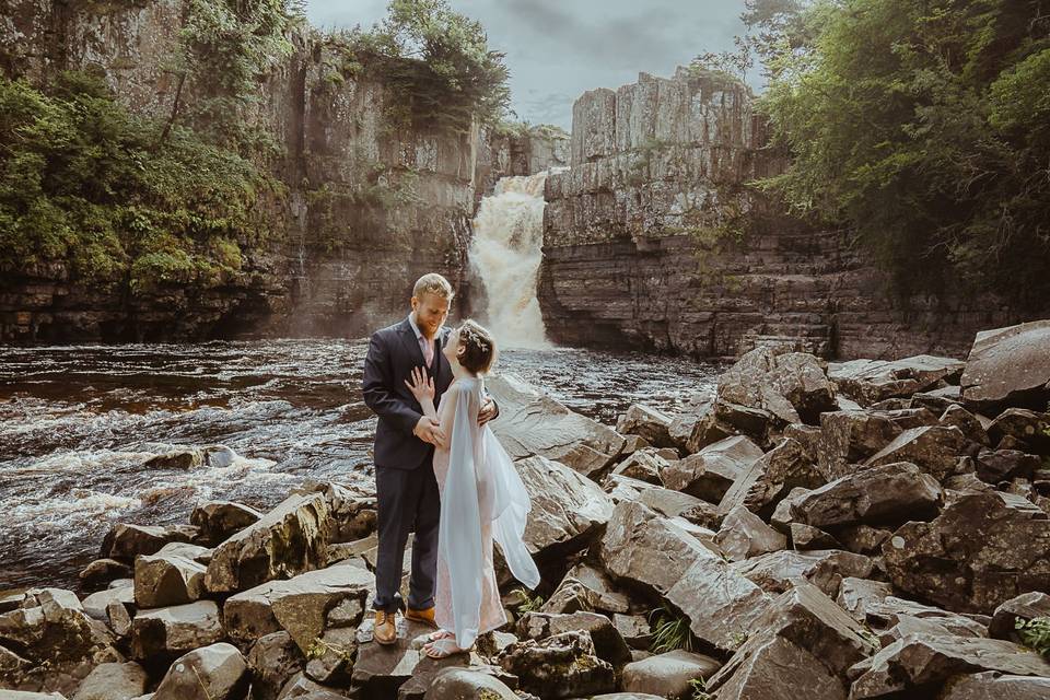 High Force Waterfall wedding