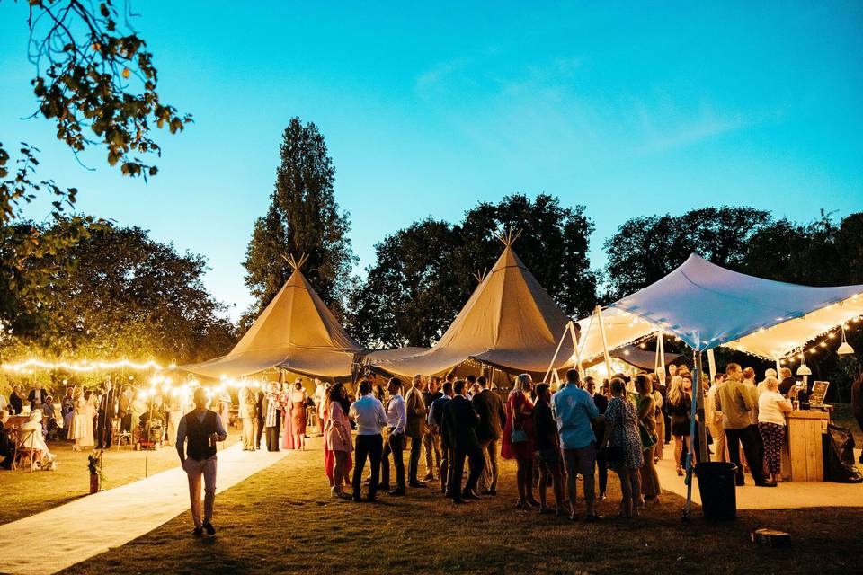 Tipis and Stretch tent