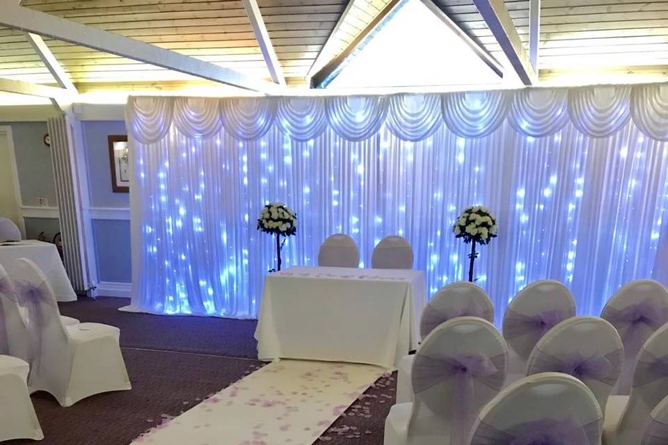 Indoor ceremony space