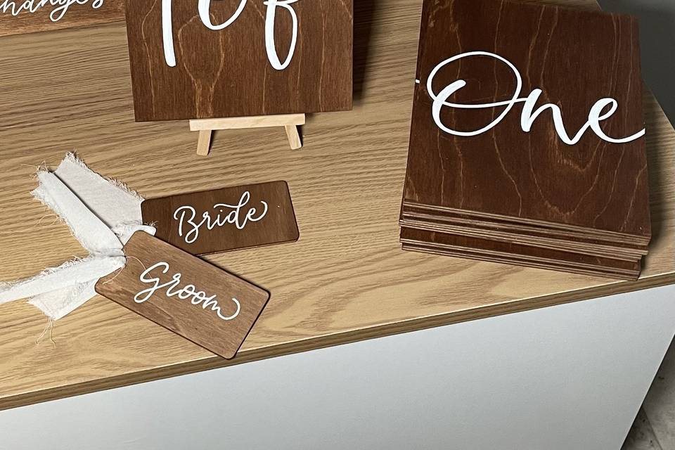 Wooden signs