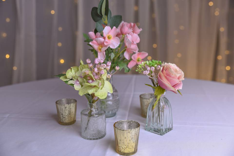 Bud Vases Centrepieces