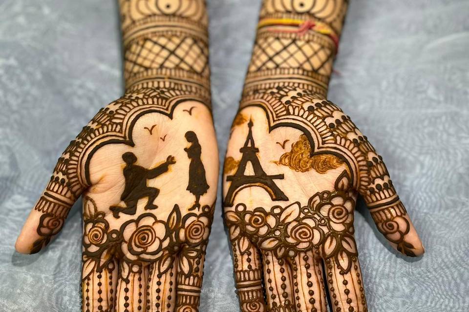 Narrative bridal henna