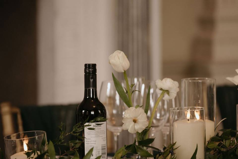 Black tie top table