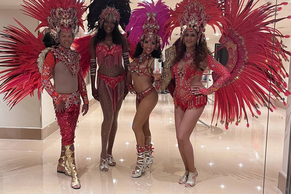 Samba dancers group available