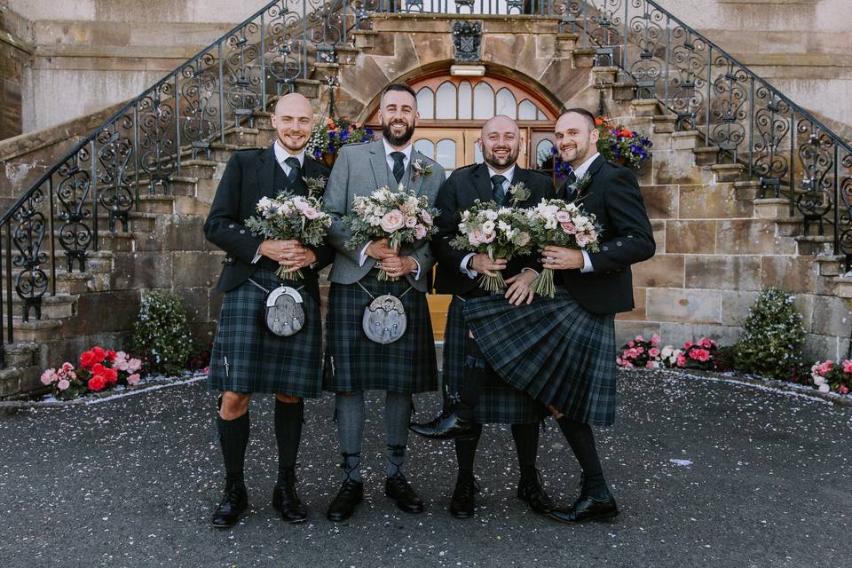 Grooms and flowers