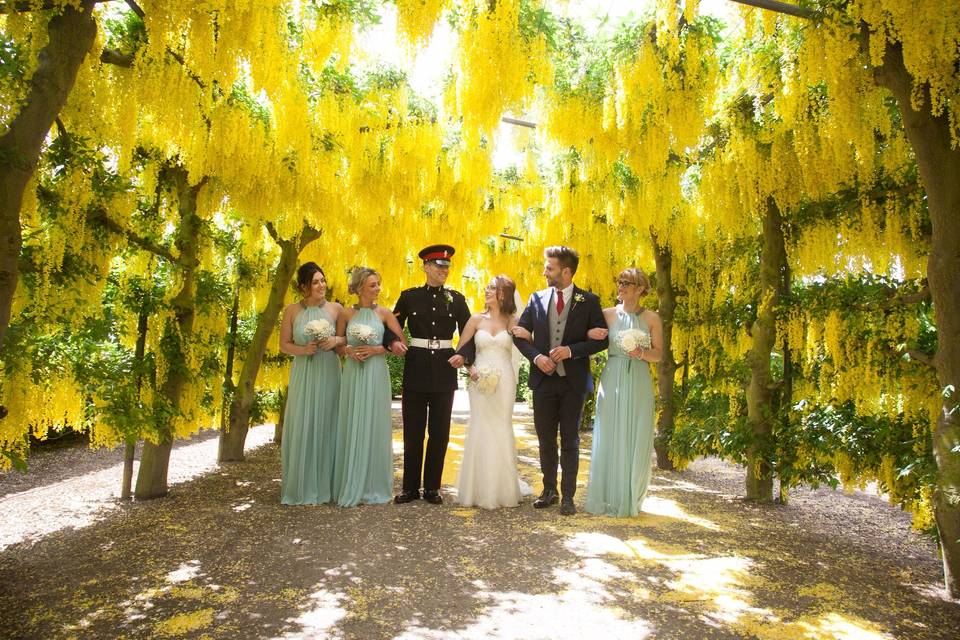 Wedding party at Temple Newsam House