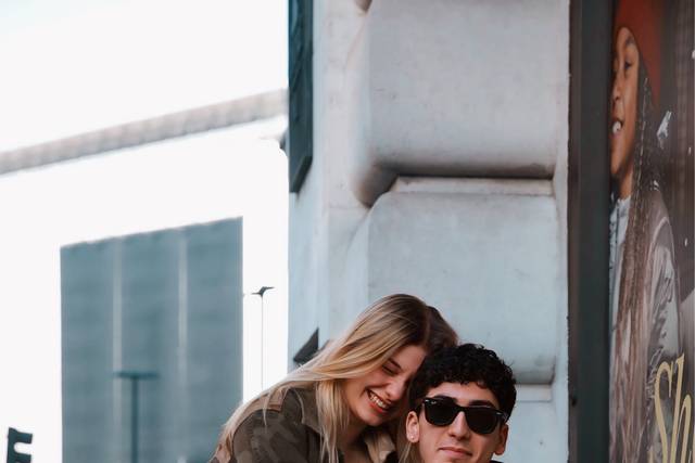 A relaxed and playful couple s