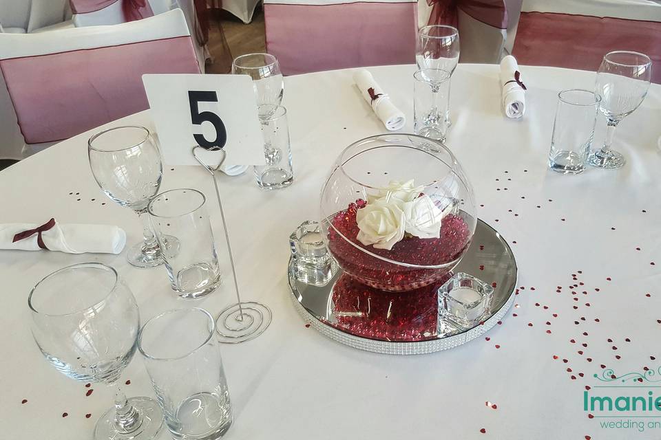 Detailed shot of table setting