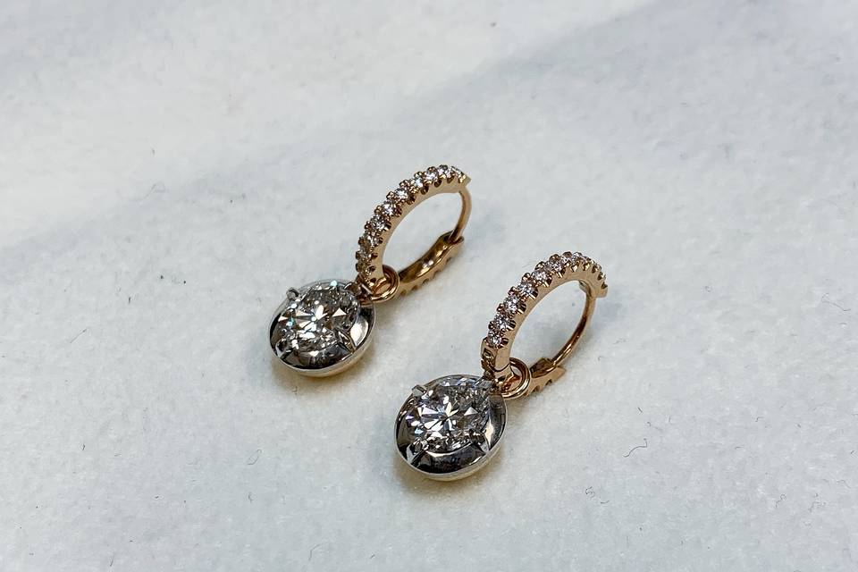 Button-back bespoke earrings
