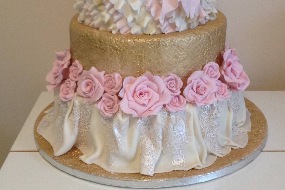 Pink & Gold 5 tier