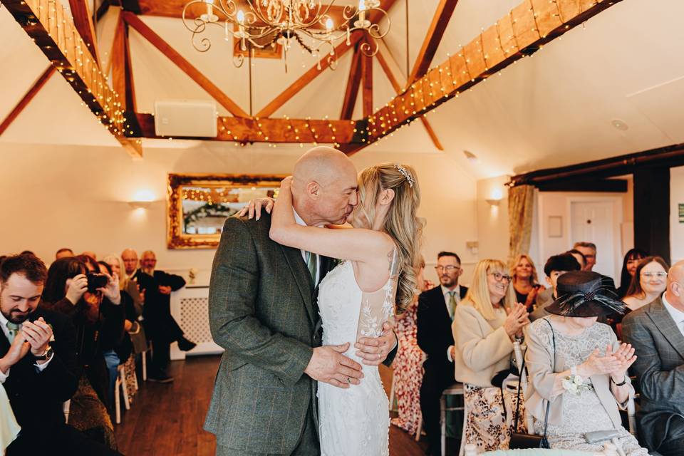 Jane & Chris’s first kiss