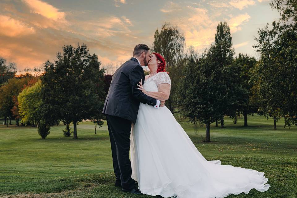 Natalie and Wes in the sunset