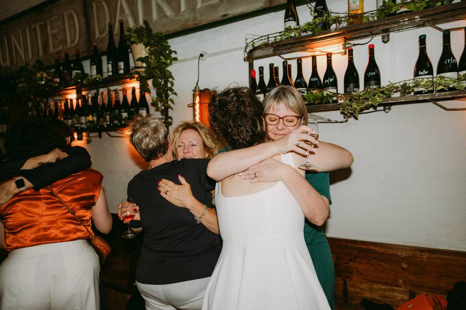 Three hugs!