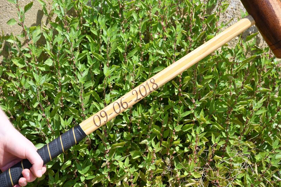 Branded croquet mallet