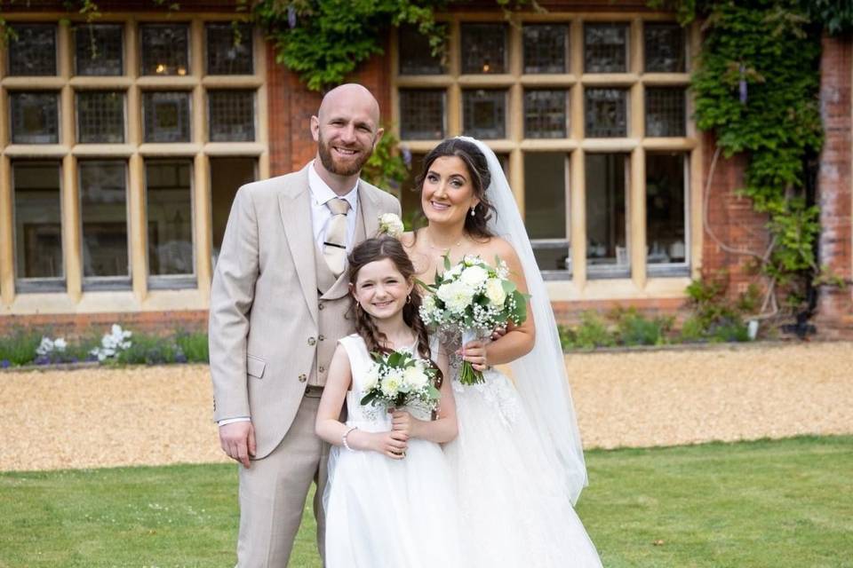 Bridal and flower girl bouquet