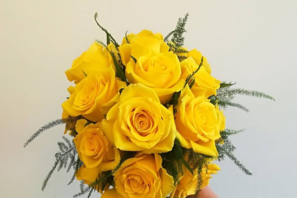 Yellow Rose Shower Bouquet