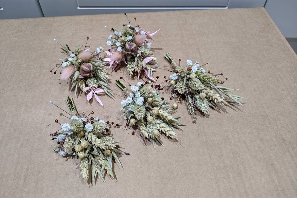 Dried Buttonhole & Corsages