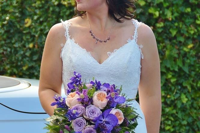 Purple floral crown