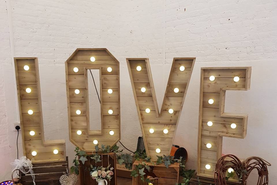 4ft  Rustic LOVE letters