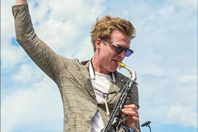 Wedding reception sax