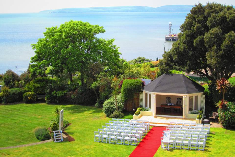 Outdoor ceremony setup