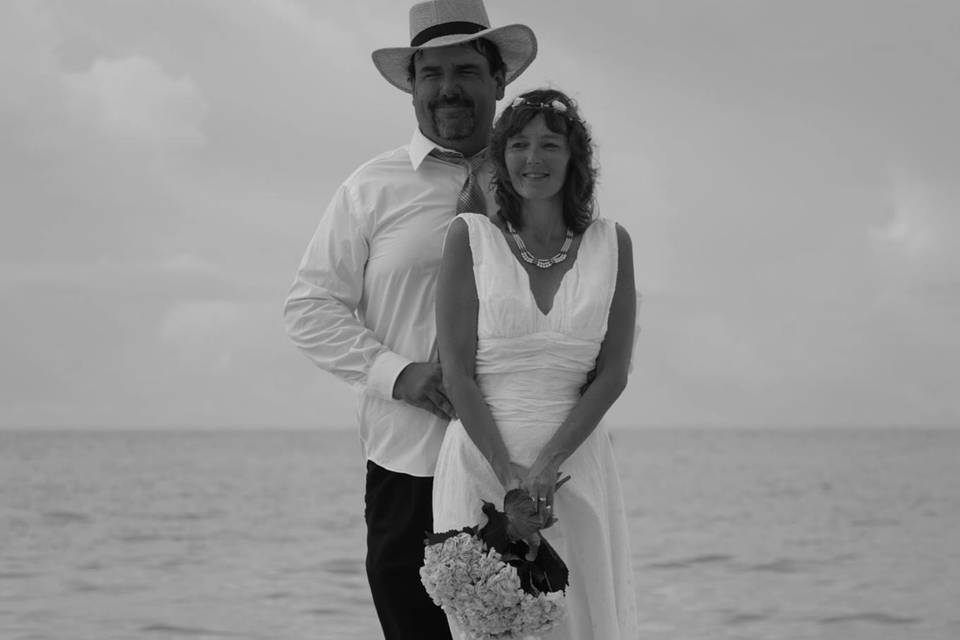 A stunning beach wedding