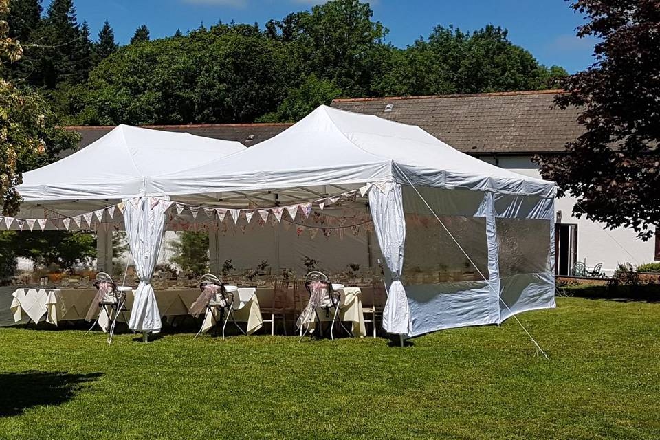 Garden wedding ceremony