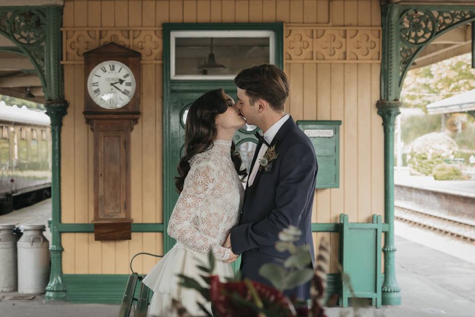 Bride and groom portrait