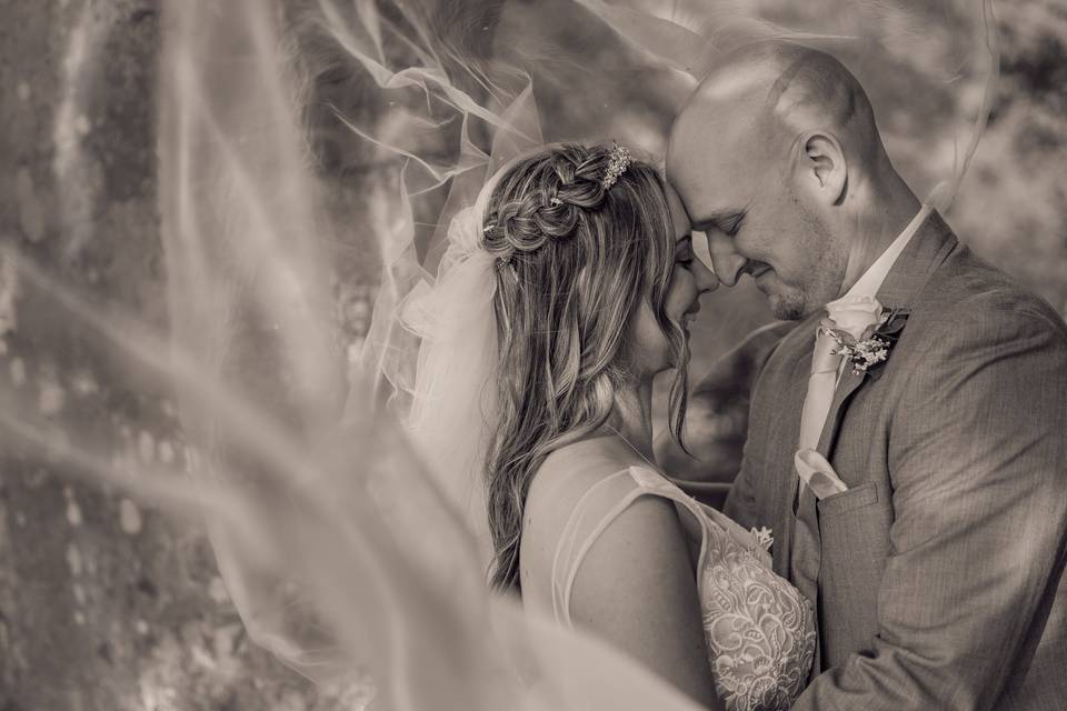 Bride and groom portrait