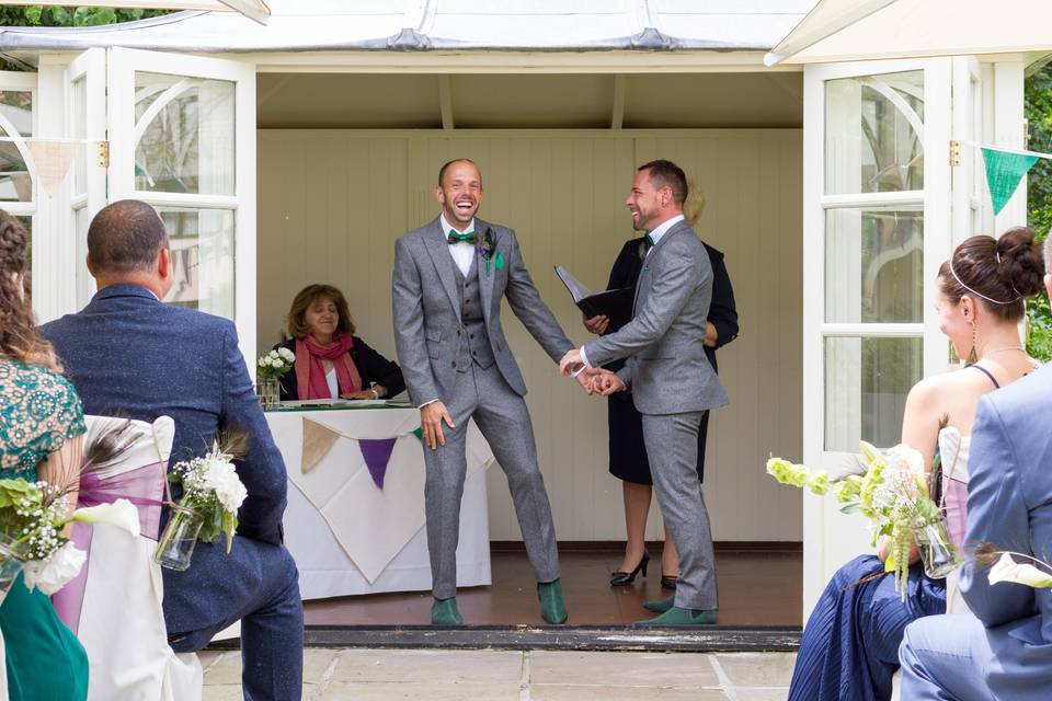 Treehouse wedding ceremony