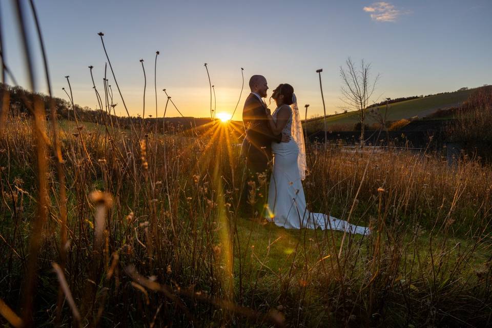 Bride and grom portrait