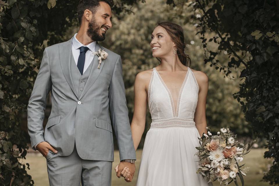 Bride and groom portrait