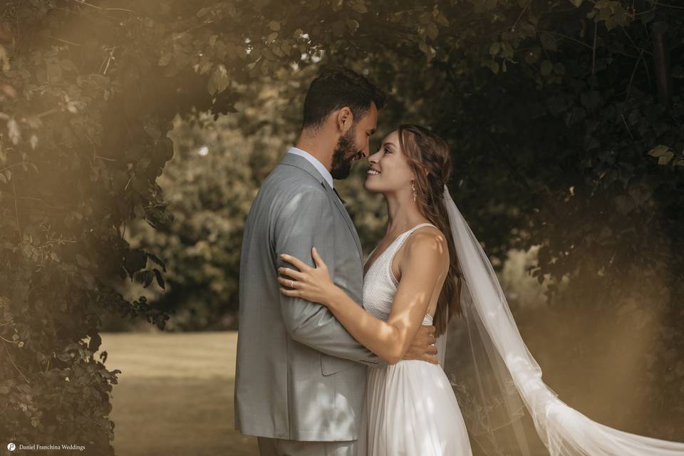 Bride and groom portrait