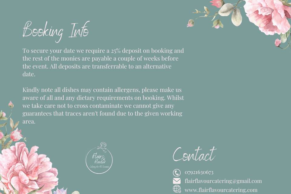 Wedding Catering Brochure