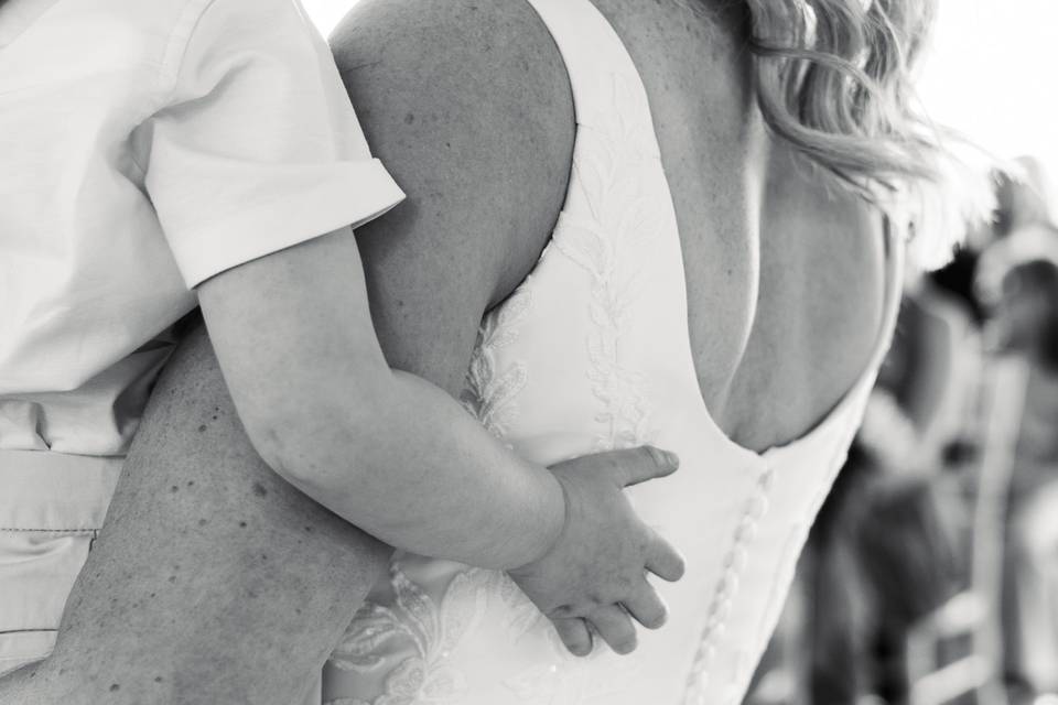 Bride and son