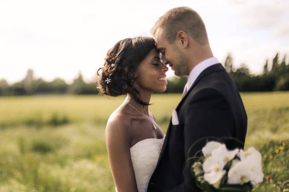 Romantic wedding moment
