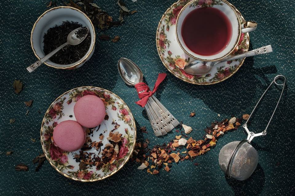 Tea and homemade Macaron