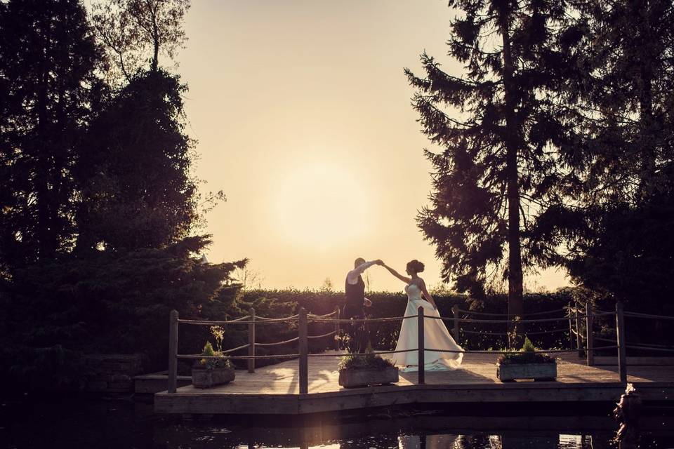 Sunset on the decking