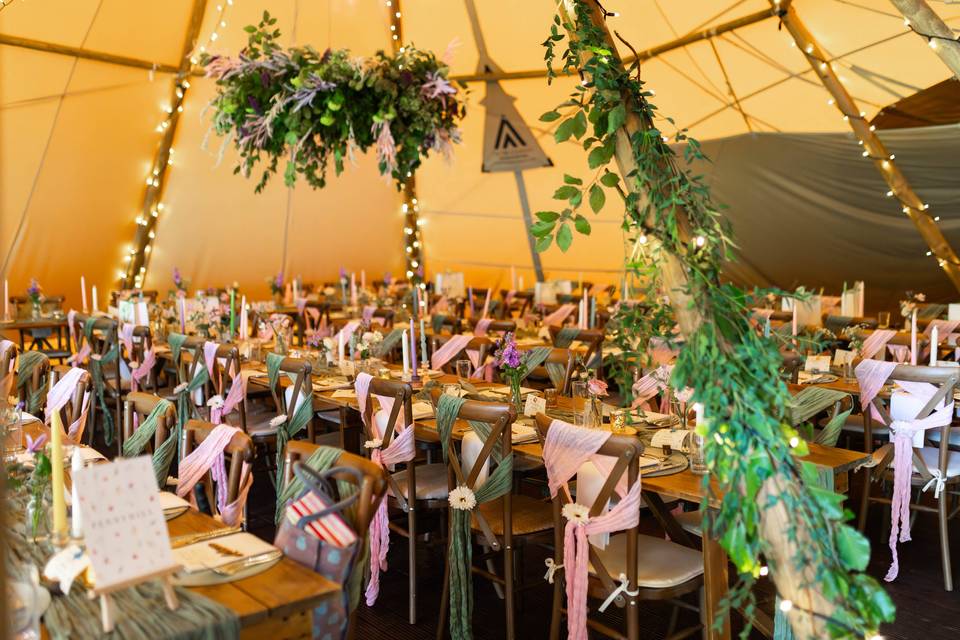 Tipi set up