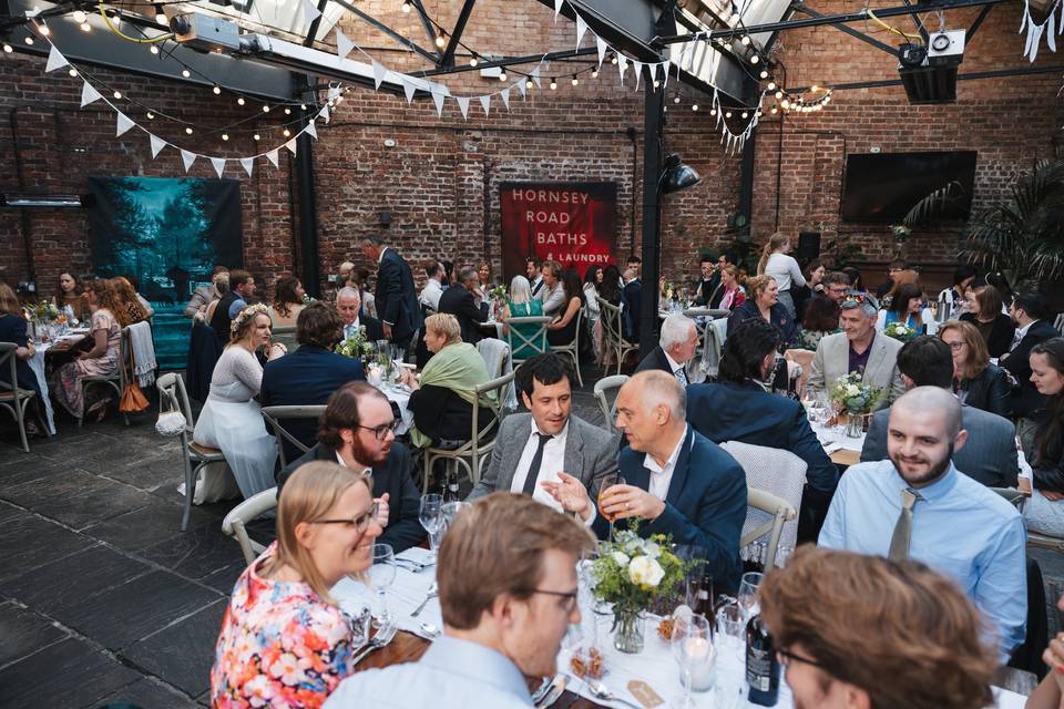 Yard wedding breakfast