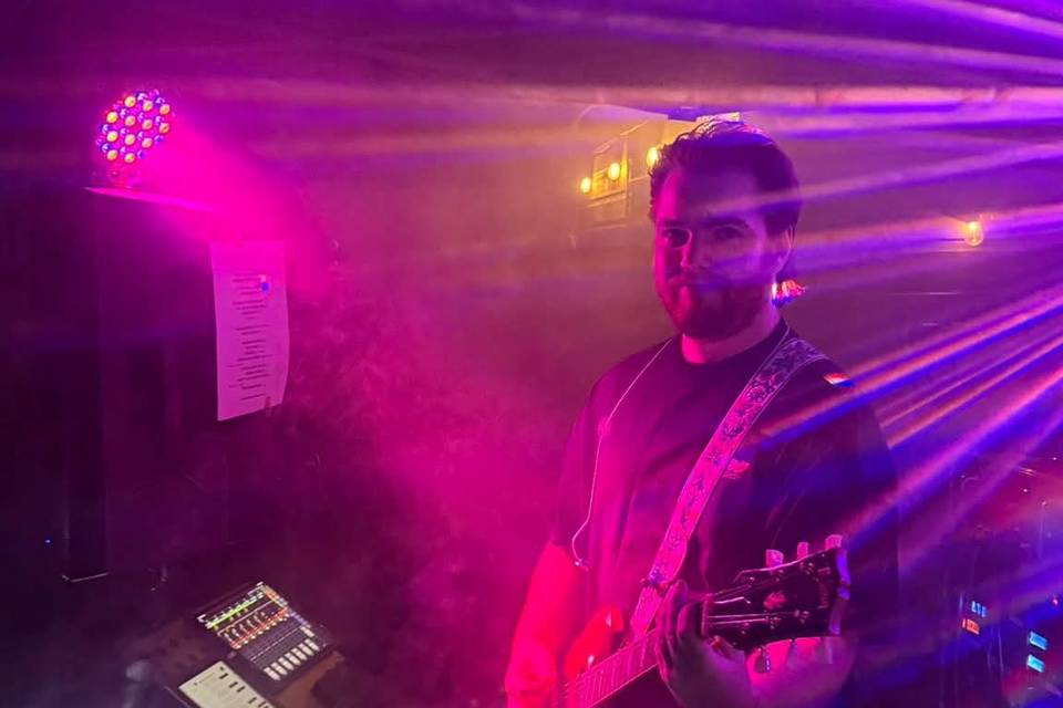 Sam on guitar