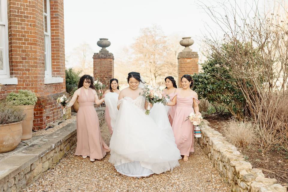Bridal Party at Chilston Park