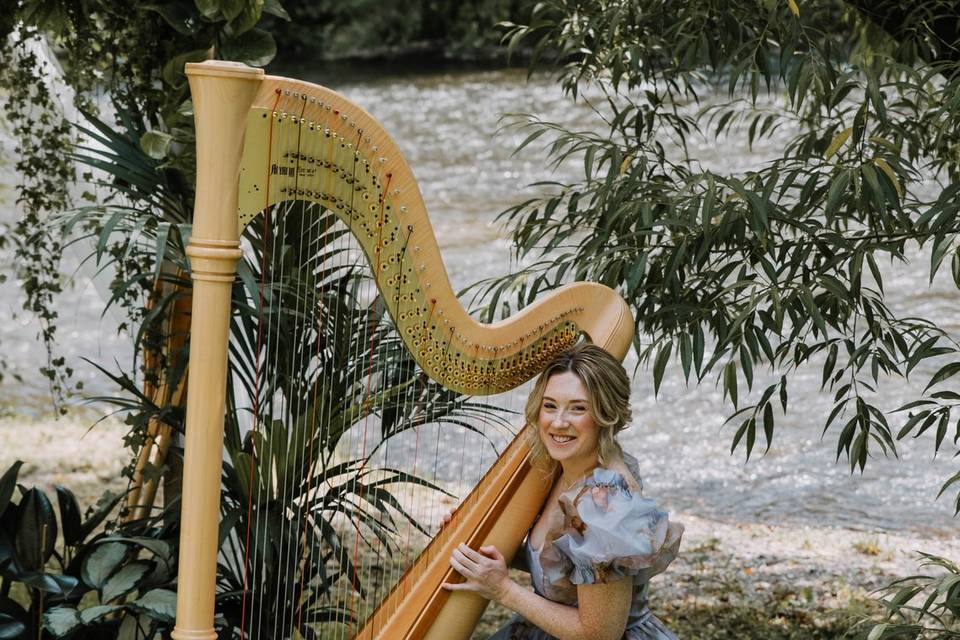 Harp music in the woods