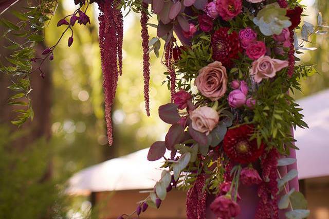 Burgundy & Purple Wedding Arch