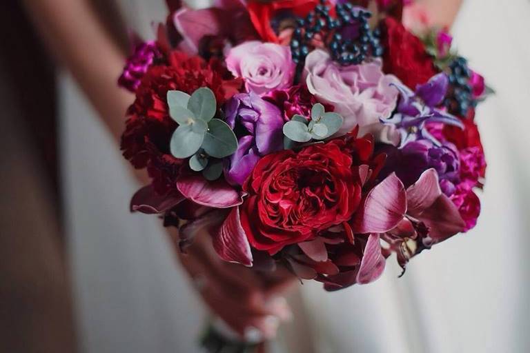 Classic Burgundy & Purple Brid