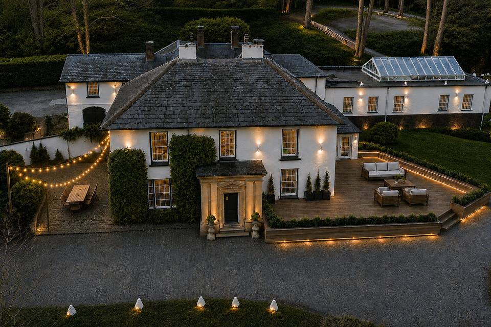 Hafod House at Night