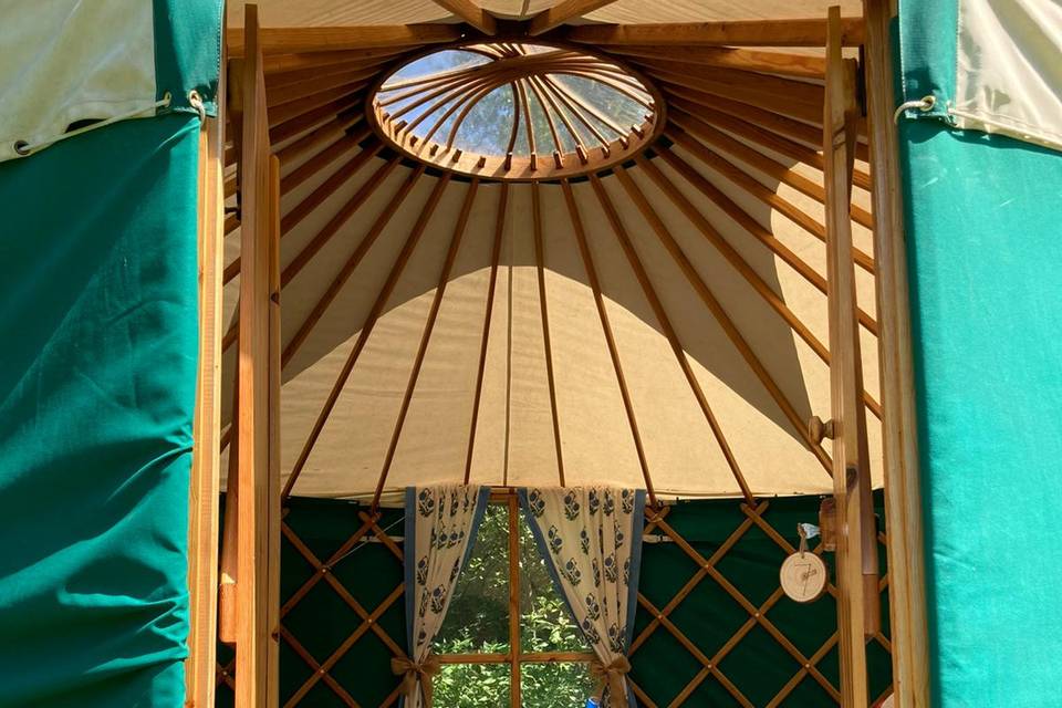 Glamping yurt