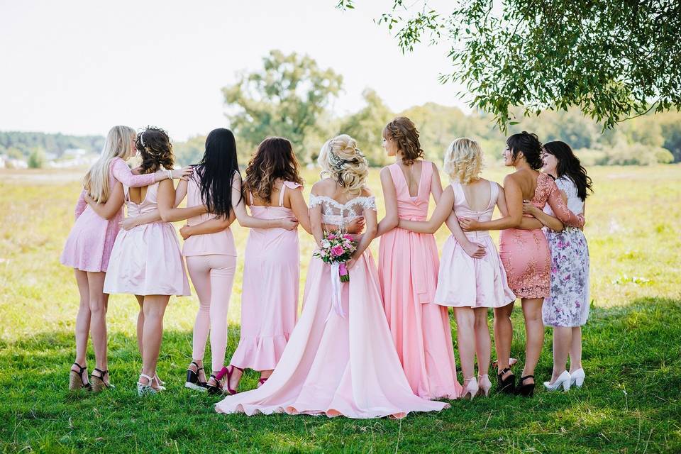 Bride and friends