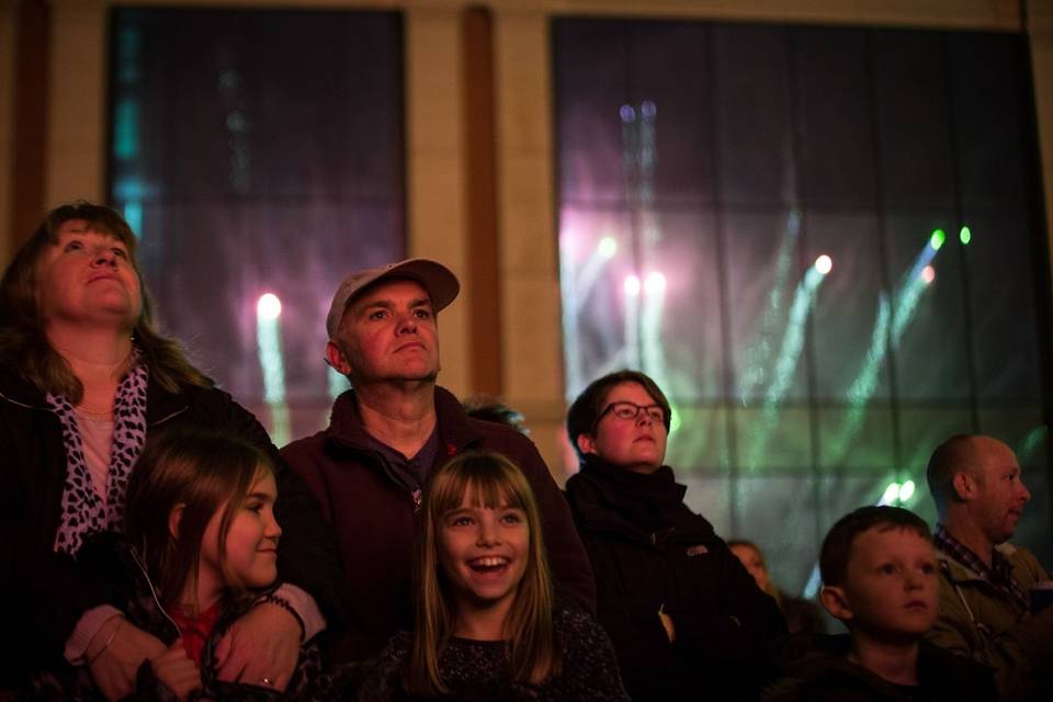 Pink and purple fireworks