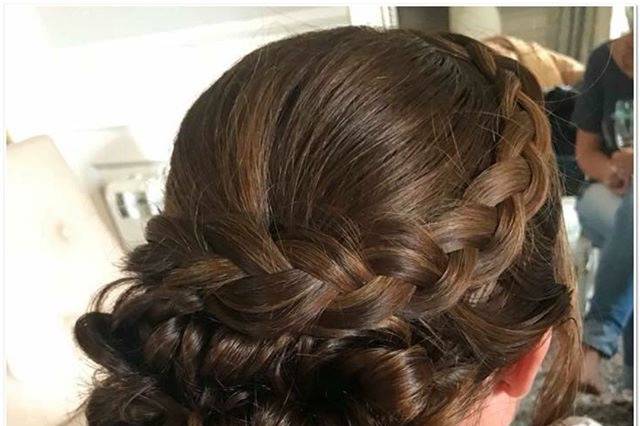 Updo with braid